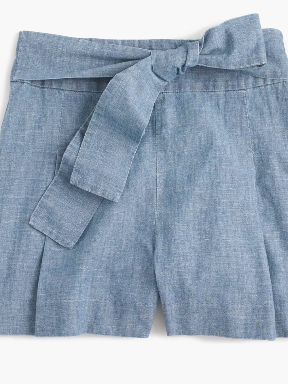 J. Crew Tie-waist short in chambray